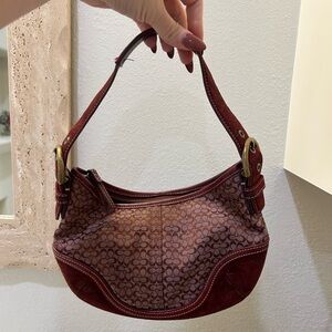 Vintage Red Coach Shoulder Bag